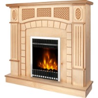 Șemineu electric Art Flame Amsterdam Wood & Gala Silver Beige