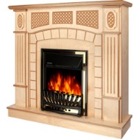 Șemineu electric Art Flame Amsterdam Wood & Meridian Beige