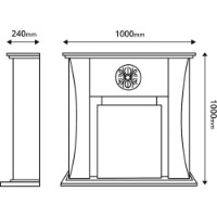 Șemineu electric Art Flame Benedict & Meridian White imaginea #2 — magazin online Desire.md