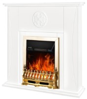 Șemineu electric Art Flame Benedict & Galileo Gold White