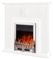 Șemineu electric Art Flame Benedict & Galileo Silver White