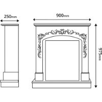 Электрокамин Art Flame Casanova & Cristina White фото №5 — интернет-магазин Desire.md