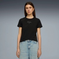 Tricou de dame Puma Essentials Script Puma Black, s.M imaginea #2 — magazin online Desire.md