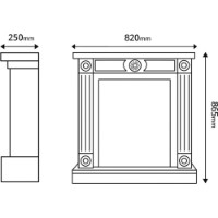 Șemineu electric Art Flame Donald & Galileo Gold White imaginea #3 — magazin online Desire.md