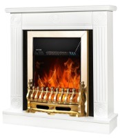 Șemineu electric Art Flame Donald & Galileo Gold White