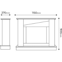 Электрокамин Art Flame Gaspar & Mars White/Dark Walnut фото №2 — интернет-магазин Desire.md