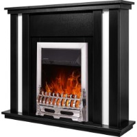 Șemineu electric Art Flame Gustavo & Galileo Silver Black