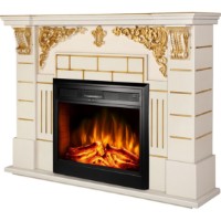 Șemineu electric Art Flame Imperial Silver & Carmen Ivory/Gold