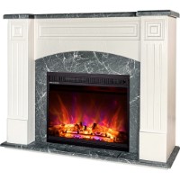Șemineu electric Art Flame Magnolia & Mars Ivory/Dark Gray