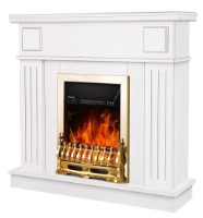 Șemineu electric Art Flame Marina & Galileo Gold White