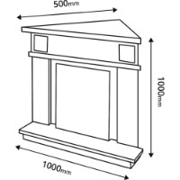 Șemineu electric Art Flame Marina colt wenge & Cris imaginea #3 — magazin online Desire.md