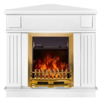 Șemineu electric Art Flame Marina colt white & Galileo gold imaginea #3 — magazin online Desire.md