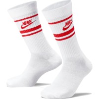 Ciorapi pentru bărbați Nike Sportswear Dri-Fit Everyday Essential White/University Red, s.M