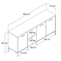 Dulăpior Trendy Aurora 1634 Oak/White 180x80x45cm GTR006301 imaginea #4 — magazin online Desire.md