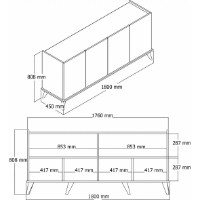 Dulăpior Trendy Elegante 1600 Walnut 180x81x45cm GTR006303 imaginea #3 — magazin online Desire.md