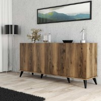 Dulăpior Trendy Elegante 1604 Walnut/Black Marble 180x81x45cm GTR006305 imaginea #6 — magazin online Desire.md