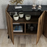 Dulăpior Trendy Elegante 1604 Walnut/Black Marble 180x81x45cm GTR006305 imaginea #4 — magazin online Desire.md