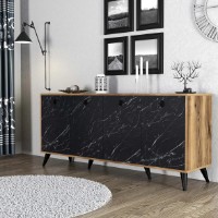 Dulăpior Trendy Elite 1618 Walnut/Black Marble 180x80x45cm GTR006309 imaginea #6 — magazin online Desire.md
