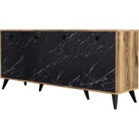 Dulăpior Trendy Elite 1618 Walnut/Black Marble 180x80x45cm GTR006309 imaginea #2 — magazin online Desire.md