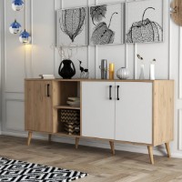Тумба Trendy Exxen 1624 Oak/White 180x80x45cm GTR006310 фото №5 — интернет-магазин Desire.md