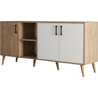 Тумба Trendy Exxen 1624 Oak/White 180x80x45cm GTR006310 фото №3 — интернет-магазин Desire.md