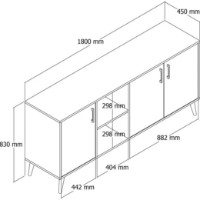 Dulăpior Trendy Exxen 1626 Oak 180x80x45cm GTR006311 imaginea #4 — magazin online Desire.md