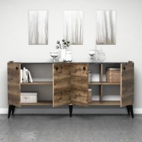 Тумба Trendy Lidia Walnut 182x82x41cm GTR001127 фото №5 — интернет-магазин Desire.md