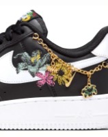 Ghete pentru dame Nike Air Force 1 07 Premium Flowers Black/Metallic Gold/White, s.40 imaginea #5 — magazin online Desire.md