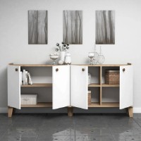 Dulăpior Trendy Sumer H3020 Oak/White 180x77.8x41cm GTR001128 imaginea #3 — magazin online Desire.md