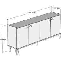 Dulăpior Trendy Sumer H3020 Oak/White 180x77.8x41cm GTR001128 imaginea #6 — magazin online Desire.md