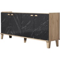 Dulăpior Trendy Sumer H3030 Oak/Black Marble 180x77.8x41cm GTR001129 imaginea #5 — magazin online Desire.md