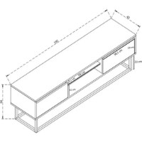 Тумба под ТВ Trendy Belinda 180 180x50x40cm фото №2 — интернет-магазин Desire.md