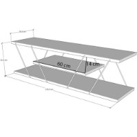 Comodă TV Trendy Canaz Antracit Grey 120x33x30cm imaginea #5 — magazin online Desire.md