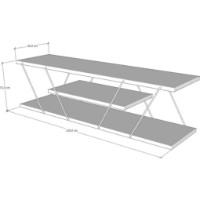 Comodă TV Trendy Canaz Travertin Gold 120x33x30cm imaginea #5 — magazin online Desire.md