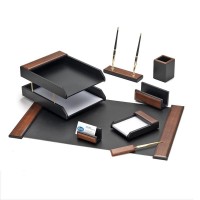 Set pentru birou Forofis 91784 8pcs Black/Brown 