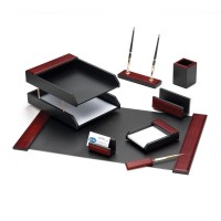 Set pentru birou Forofis 91785 8pcs Black/Red Brown