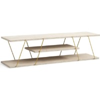 Comodă TV Trendy Canaz Travertin Gold 120x33x30cm imaginea #7 — magazin online Desire.md
