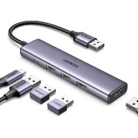 Hub Ugreen 4in1 CM473 Silver (20805) imaginea #3 — magazin online Desire.md