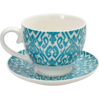 Cană Ceașcă Set căni Set cești Andrea Fontebasso 1760 Ikat 480ml с блюдцeм бирюза (57023) imaginea #2 — magazin online Desire.md