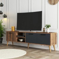 Comodă TV Trendy Exxen 1581 WalnutAntracit 180x53x35cm imaginea #5 — magazin online Desire.md