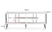 Comodă TV Trendy Eze White 120x44x30cm imaginea #4 — magazin online Desire.md