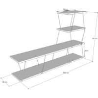 Тумба под ТВ Trendy Ilgaz White 150x93x30cm фото №5 — интернет-магазин Desire.md
