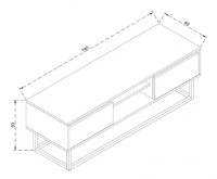 Comodă TV Trendy Laxus 140  Nuc 140x50x40cm imaginea #4 — magazin online Desire.md