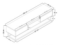 Comodă TV Trendy Laxus 180 Nuc Negru 180x50x40cm imaginea #3 — magazin online Desire.md