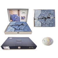 Постельное бельё Newhome Евро 2 VIP Narin Lacivert (44286.68) фото №2 — интернет-магазин Desire.md