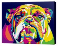 Картина по номерам Art Gallery Premium Rainbow Bulldog (CX3228)