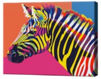 Tablou pe numere Art Gallery Premium Rainbow Zebra (CX3218)