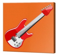 Tablou pe numere Art Gallery Premium Red Guitar (BX2533)