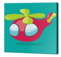 Tablou pe numere Art Gallery Premium Red Helicopter (BX2758)