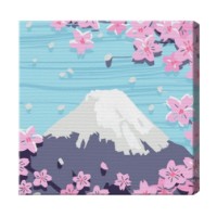 Tablou pe numere Art Gallery Premium Sakura And Mountain (BX3130)